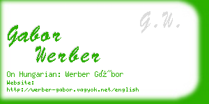 gabor werber business card